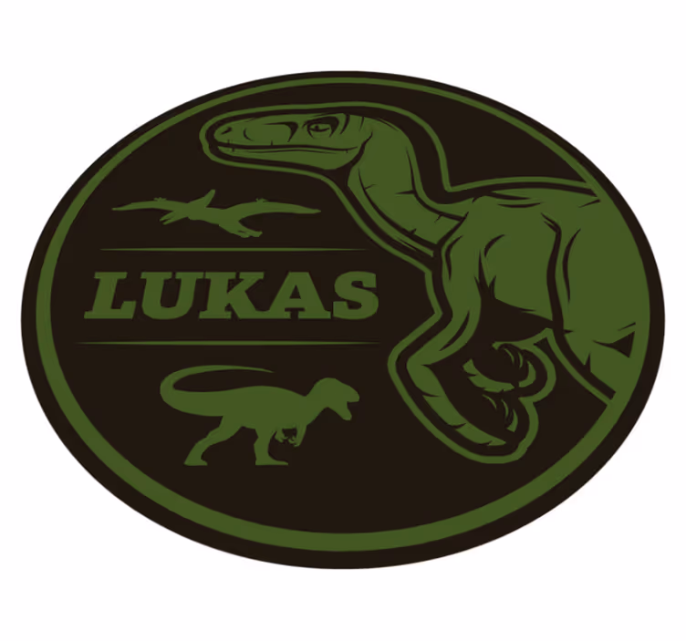 Dinosaur raptor s textem zvířecí koberec - TenStickers