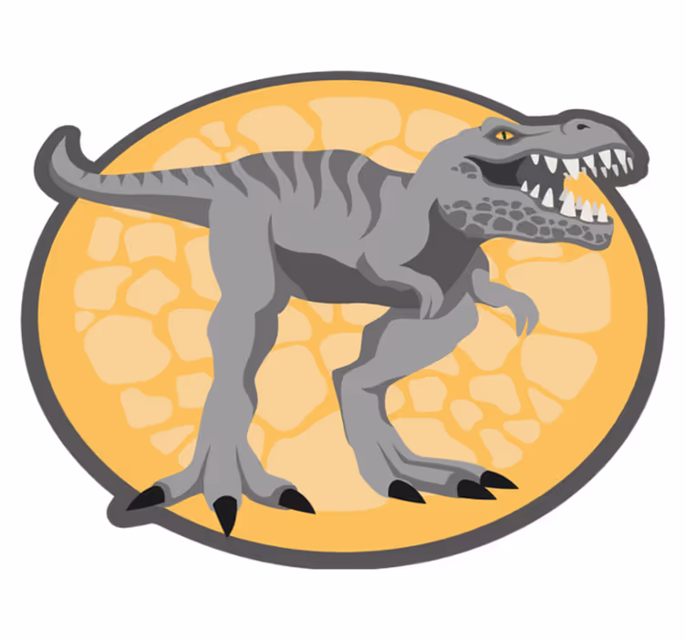 T-rex pozadí handdrawn zvířecí koberec - TenStickers
