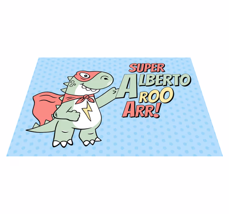 Superhrdinský dinosaurus Ostatní Vinylový koberec - TenStickers