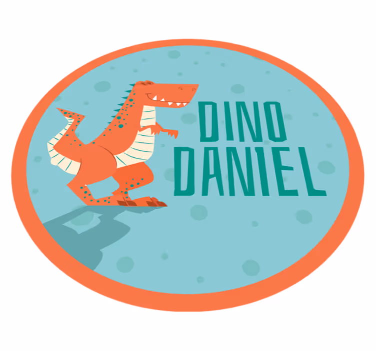 Přizpůsobitelný kruh dinosaura Ostatní Vinylový koberec - TenStickers