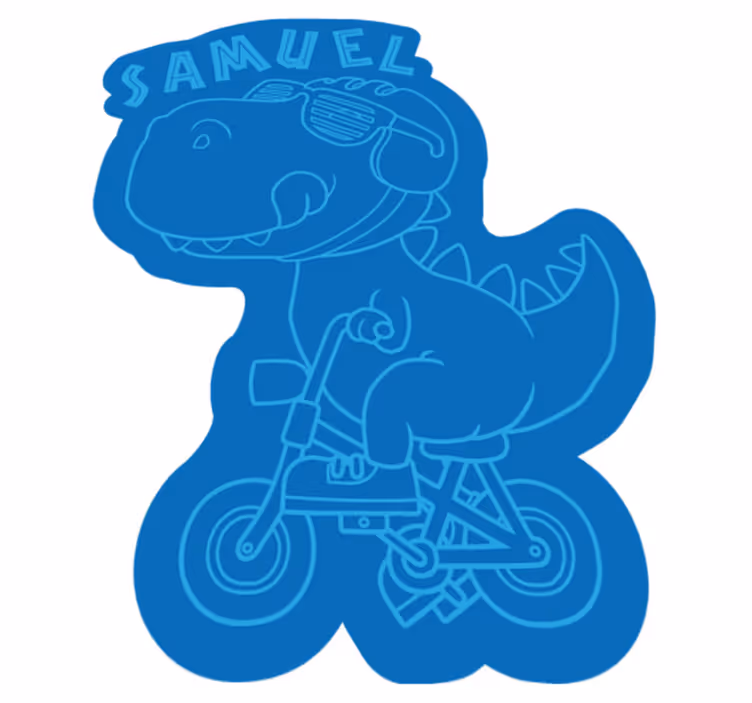 Přizpůsobitelný dino Vinylový koberec se jmény - TenStickers
