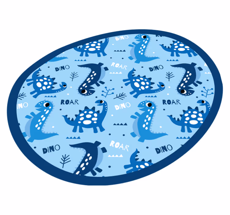 řev modrých dinosaurů a vinylový koberec dino - TenStickers