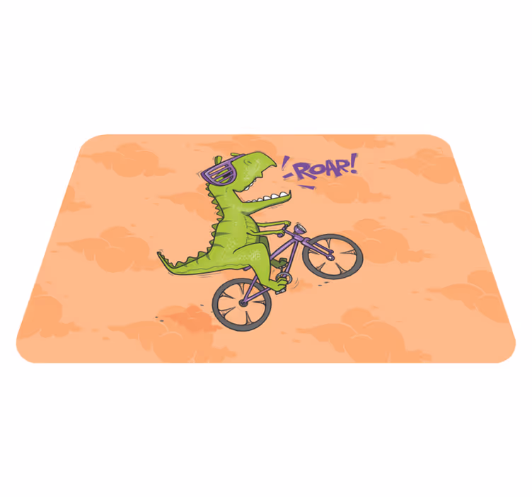 Dinosaurus na zvířecím koberci na kole - TenStickers