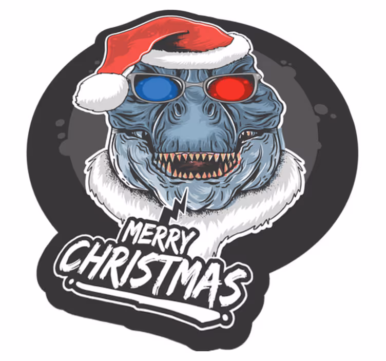 Slavnostní jásot monster Vinylový koberec Vánoce - TenStickers
