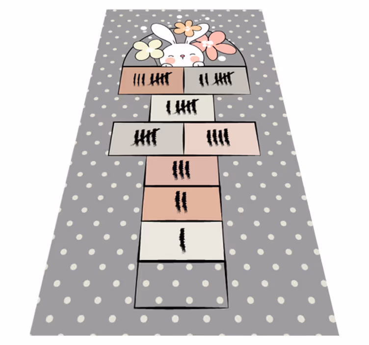 Hrací vinylový koberec pro nordic rabbit hopscotch - TenStickers