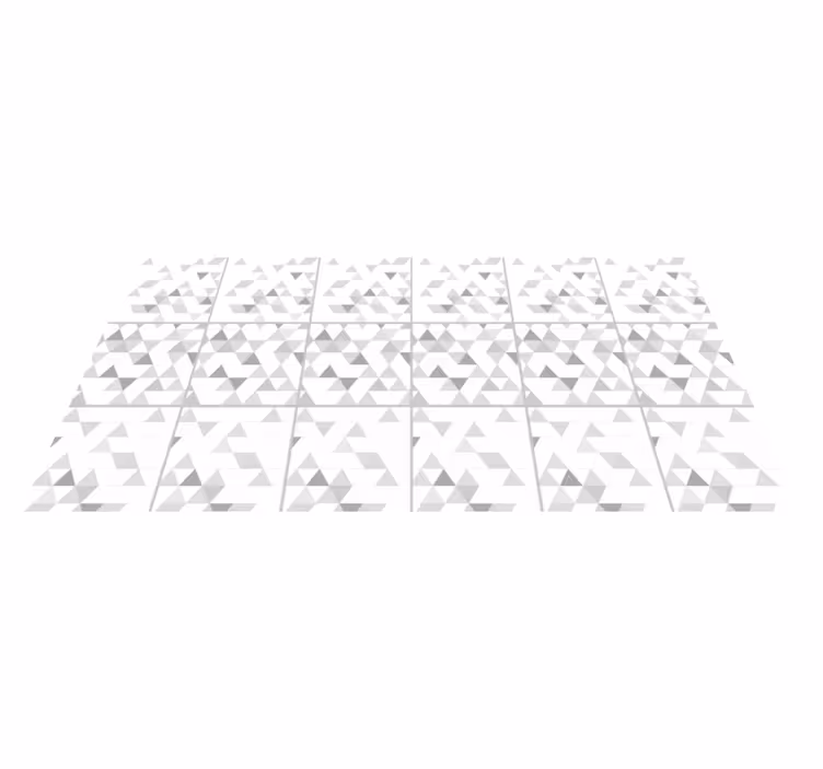 Trojúhelníkové šedé motivy Geometrický vinylový koberec - TenStickers