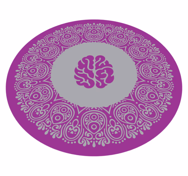 Design mozku mandaly Mandala vinylový koberec - TenStickers