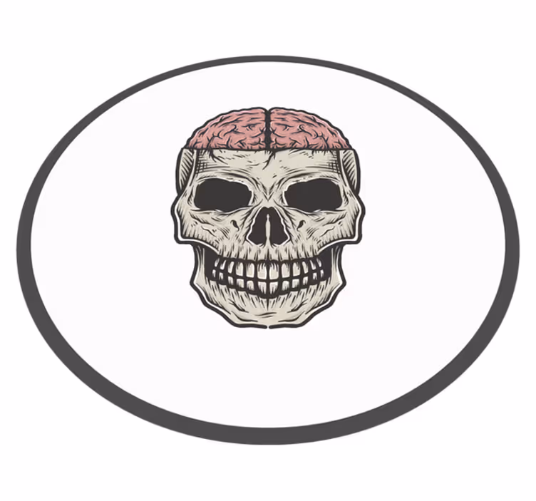 Mozek a lebka pro dospívající vinylový koberec - TenStickers