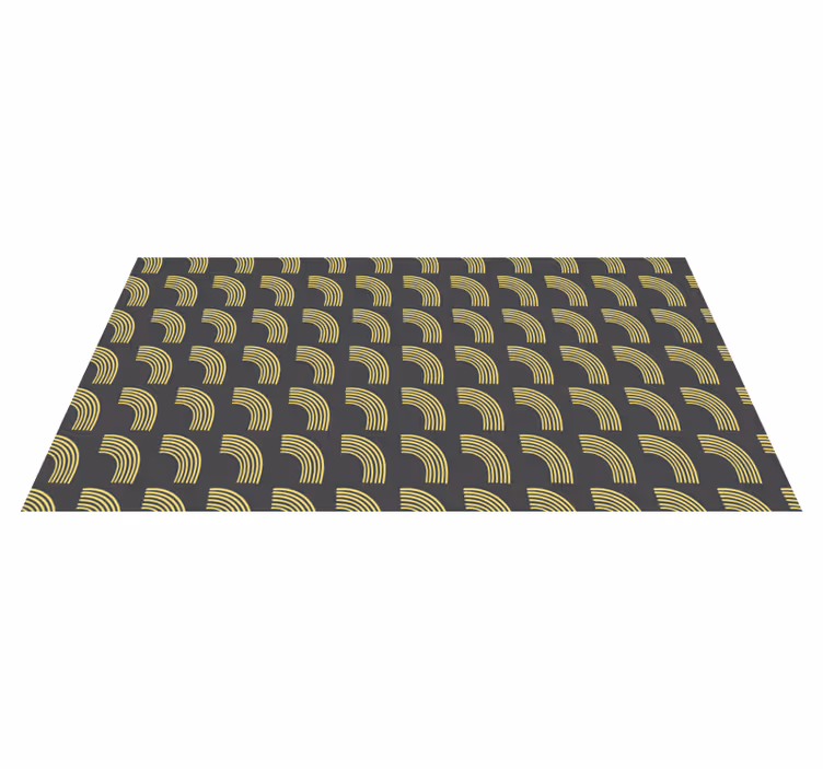 Geometrické obloukové vzory Pruhovaný vinylový koberec - TenStickers