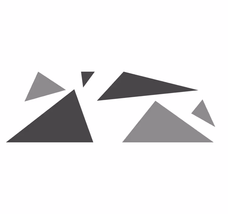 šedé trojúhelníkové geometrické vinylové koberce - TenStickers
