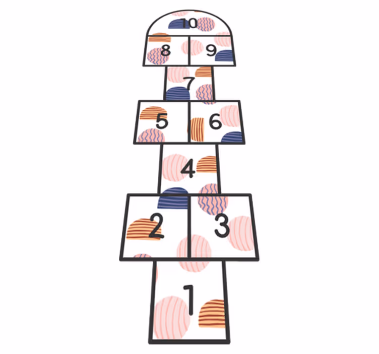 Kruhový poskokový vinylový koberec - TenStickers