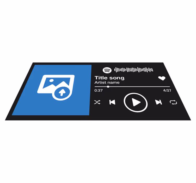Spotify hudbu s textem a obrázky přizpůsobit vinylový koberec - TenStickers