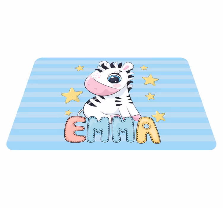 Zebra pruhovaná zábava Vinylový koberec pro děti - TenStickers
