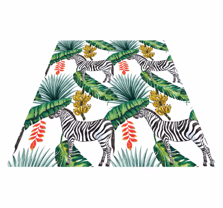 Tropická zebra Zvířecí vinylový koberec - TenStickers