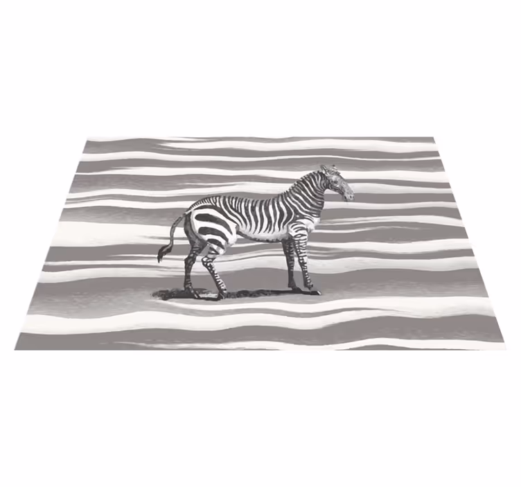 Vintage zebra ilustrace vinylový koberec - TenStickers