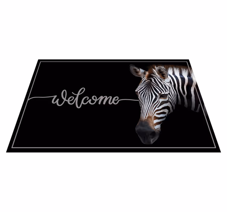 Zebra fotografie zvířecí koberec vítán - TenStickers
