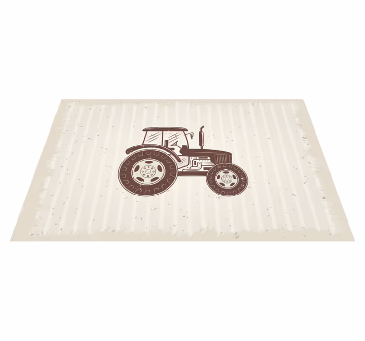 Vintage zemědělský traktor vintage vinylový koberec - TenStickers