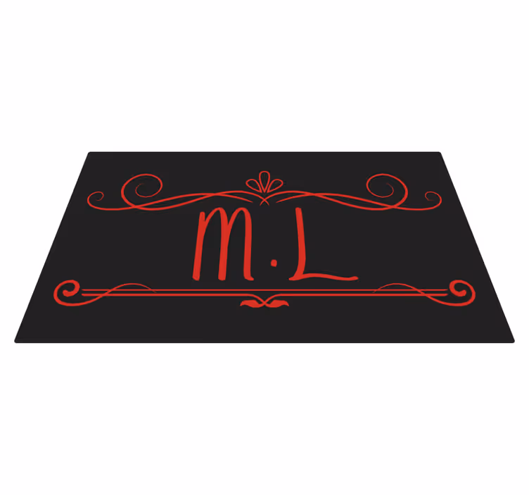 Monogram elegance Vinylový koberec se jmény - TenStickers