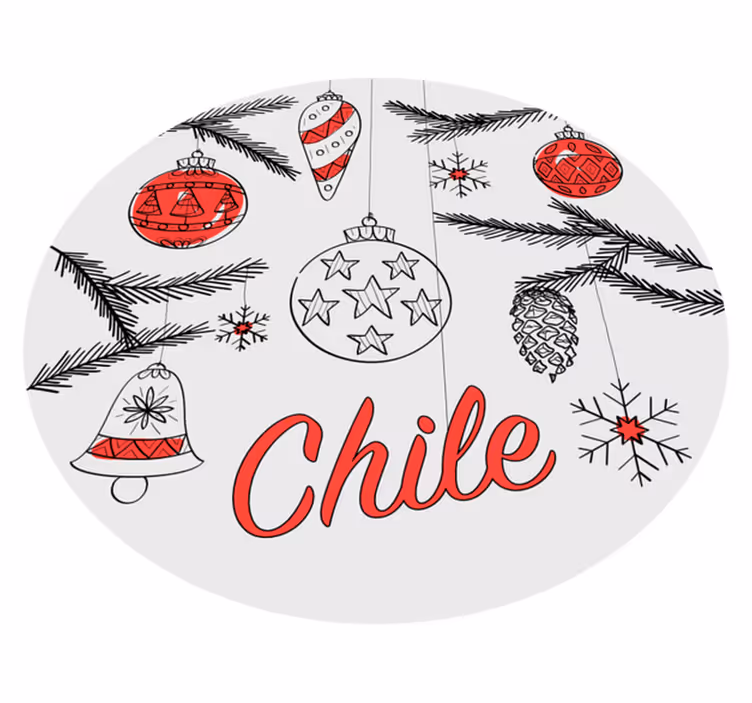 Chile vánoční dekorace Vinylový koberec Vánoce - TenStickers