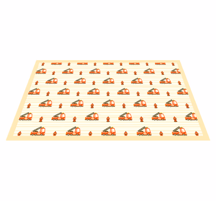Vinylový koberec hasičského vozu a hasičského vozu - TenStickers