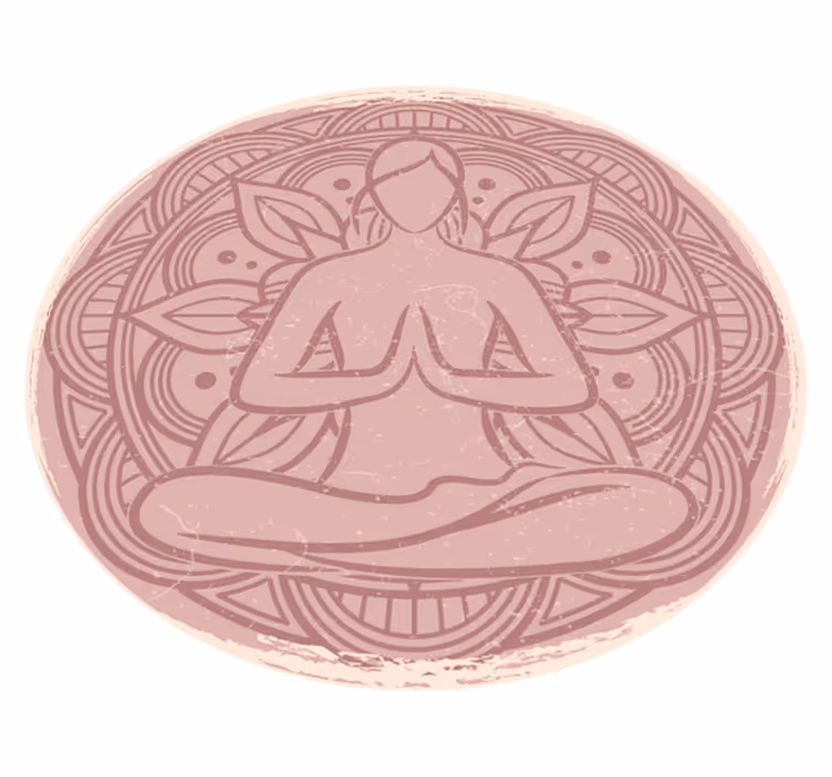 Lotosový meditační obrázek květinový koberec - TenStickers
