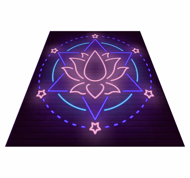 Neonový vzor mandaly Mandala vinylový koberec - TenStickers