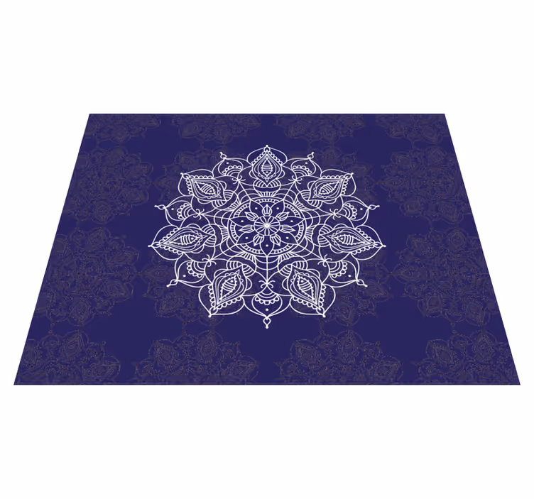 Složitý květinový vzor Mandala vinylový koberec - TenStickers
