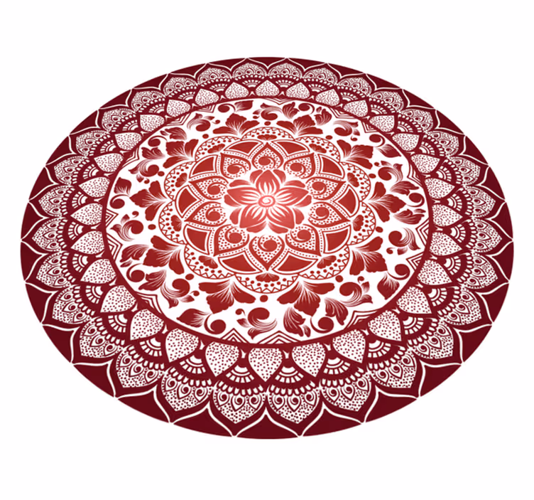 Kruhový orientální krajkový mandala vinylový koberec - TenStickers
