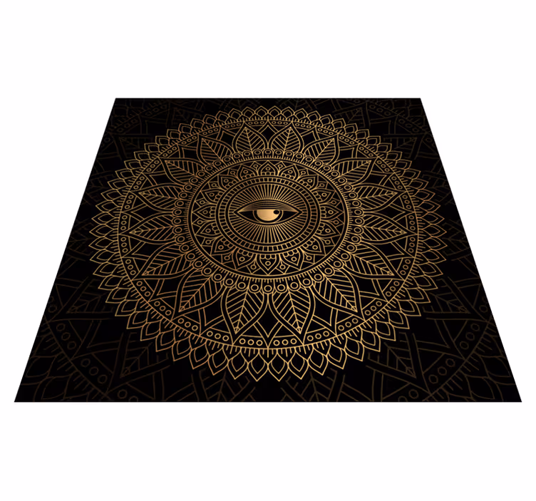 Mandala vinylový koberec vševidoucí oko mandala - TenStickers