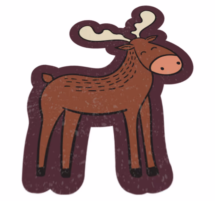 Kreslený los Zvířecí vinylový koberec - TenStickers