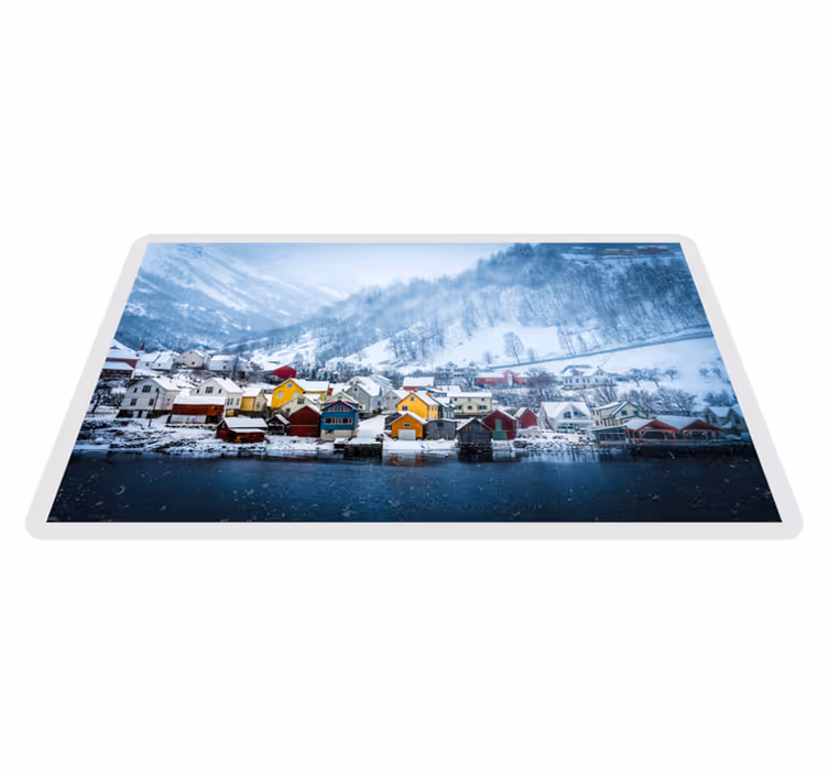 Vinylový koberec ze zimní přírody fjordu - TenStickers