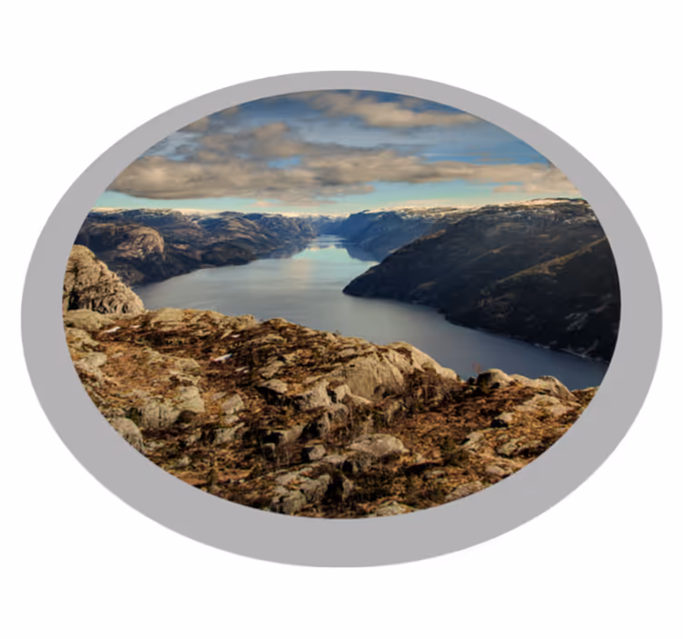 Vinylový koberec preikestolen norsko přírodní - TenStickers