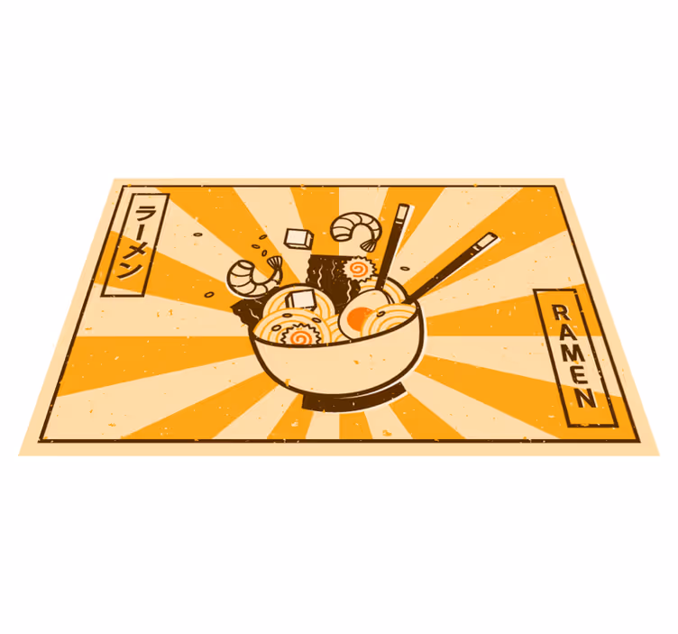 Ramen ilustrace Kuchyňský vinylový koberec - TenStickers