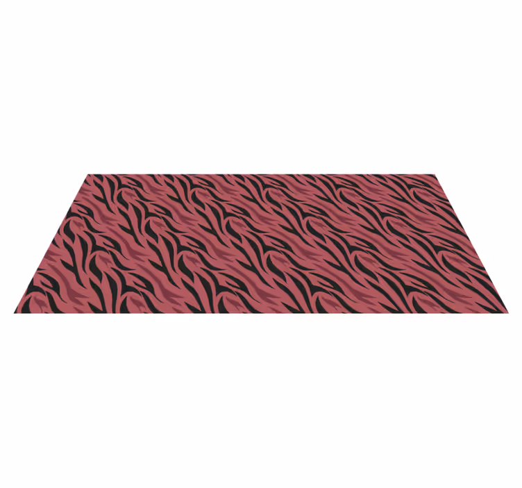 Abstraktní zebra vlny Vinylový koberec se zvířecím potiskem - TenStickers