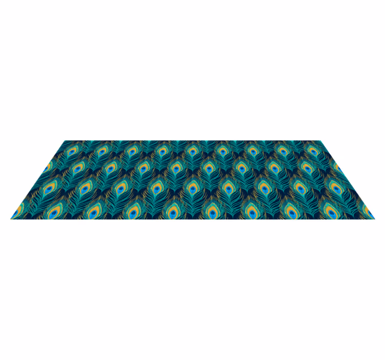 Vinylový koberec peackock feather animal print - TenStickers