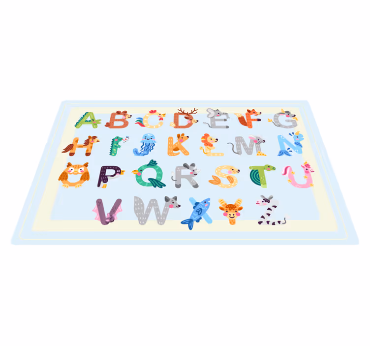 Barevný koberec vinylové abecedy - TenStickers