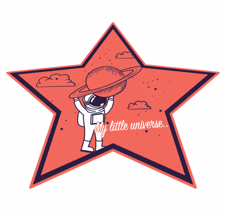 Astronaut hvězdný průzkumník Vinylový koberec pro děti - TenStickers