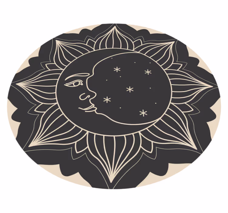 Vinylový koberec přírody a slunce a měsíce - TenStickers