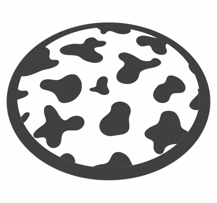Vinylový koberec s potiskem černé a bílé krávy - TenStickers