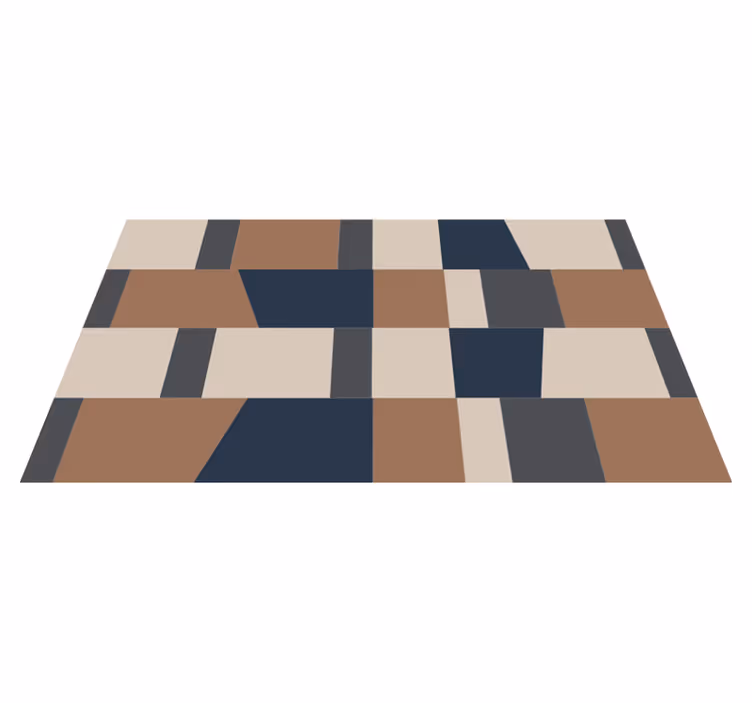 Geometrický vzor pruhů Pruhovaný vinylový koberec - TenStickers