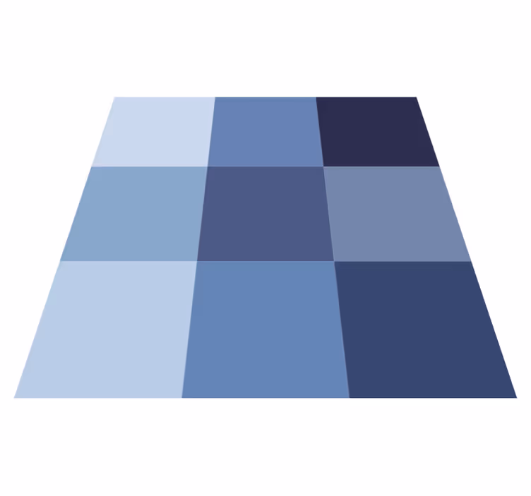 Modré odstíny geometrické koberce - TenStickers