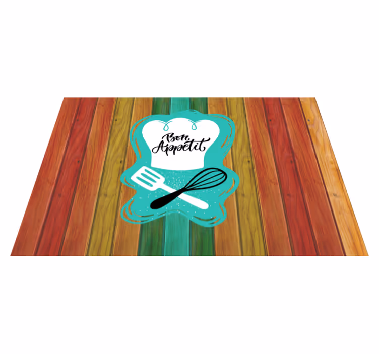 Bon appetit znak Vinylový koberec s frázemi - TenStickers
