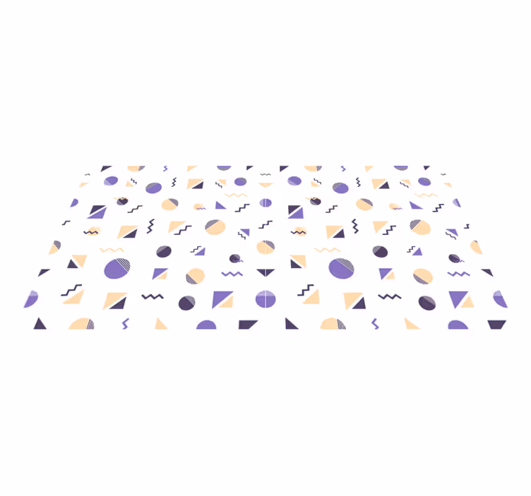 Geometrické tvary vzor Geometrický vinylový koberec - TenStickers
