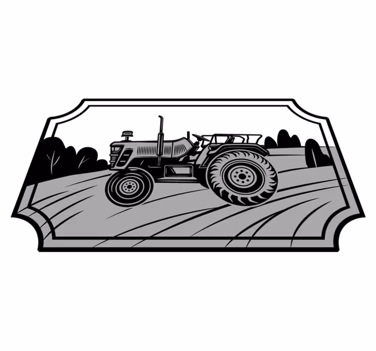 Jednobarevný traktor Ostatní Vinylový koberec - TenStickers