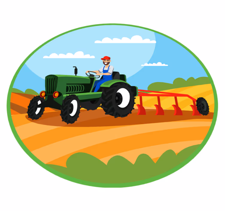 Orba traktor dětský vinylový koberec - TenStickers