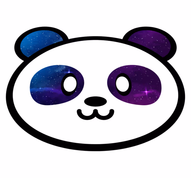 Anime galaxie panda zvířecí koberec - TenStickers