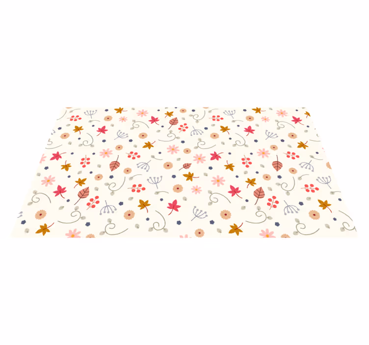 Polka dot ponechává květinový koberec - TenStickers