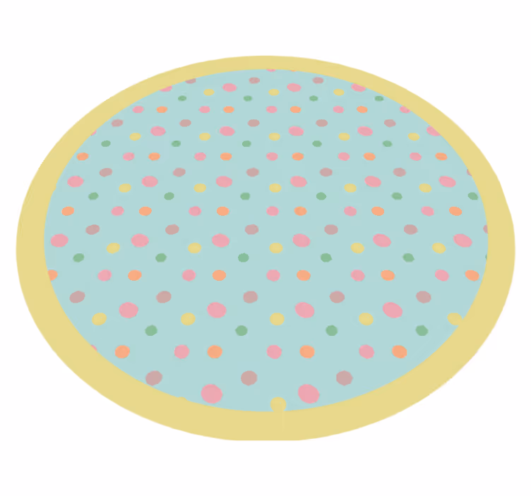 Růžové a modré polka dot geometrické vinylové koberce - TenStickers
