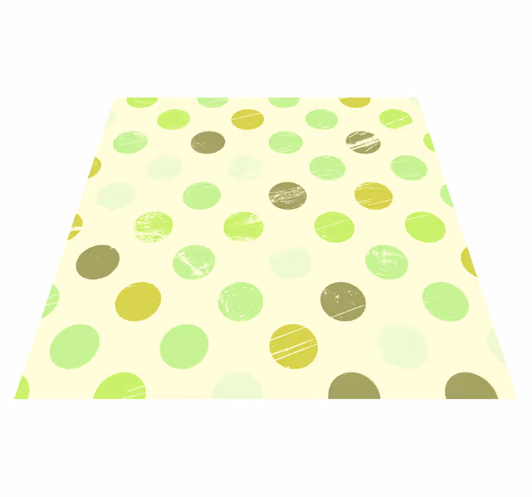 Zelené odstíny polka dot geometrické koberce - TenStickers