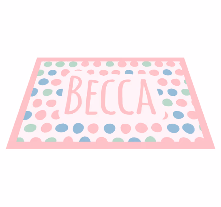 Přizpůsobená vinylová rohož polka dot - TenStickers